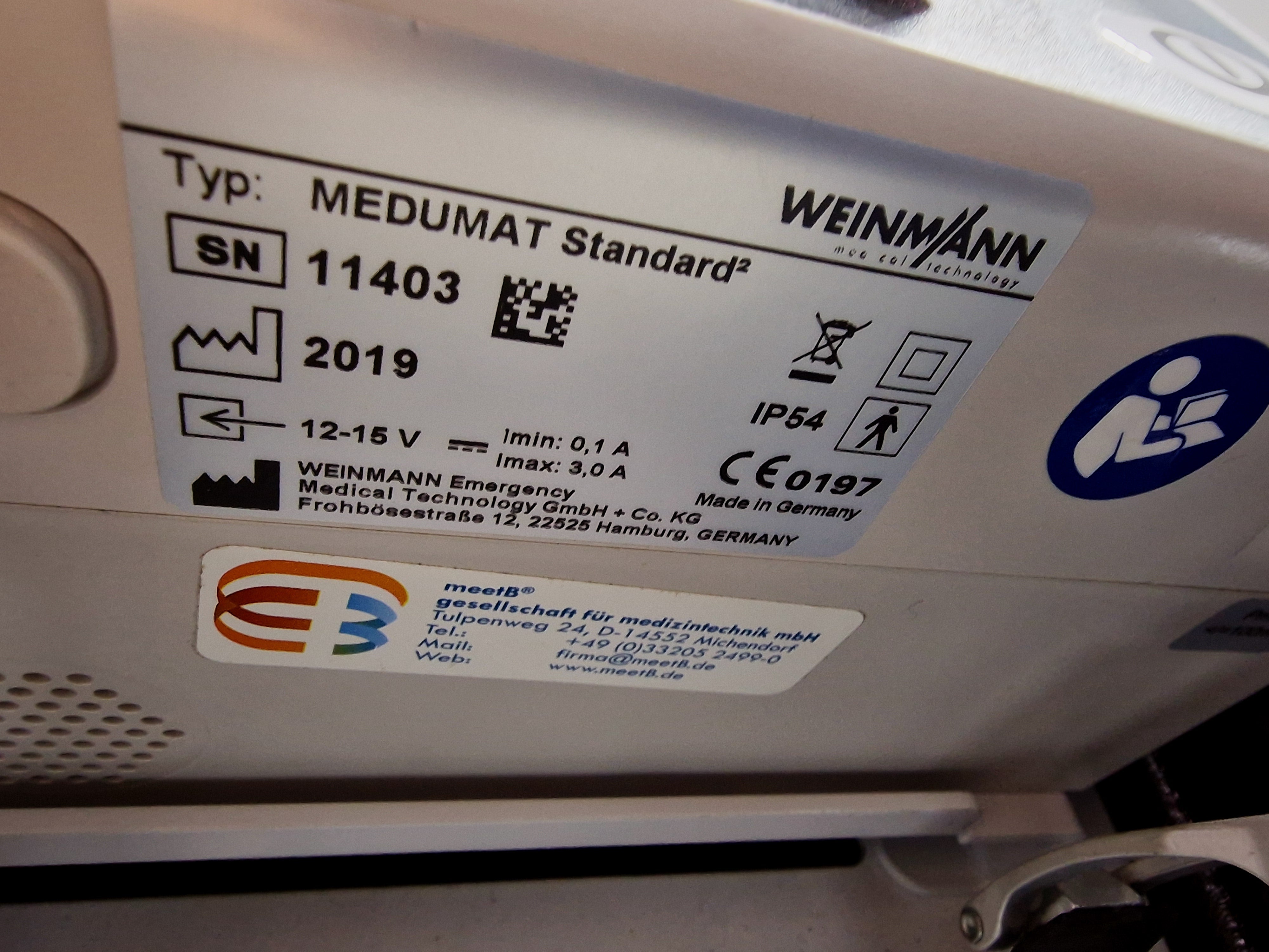 Weinmann Medumat Standard² -Beatmungsgerät (baujahr 2019)